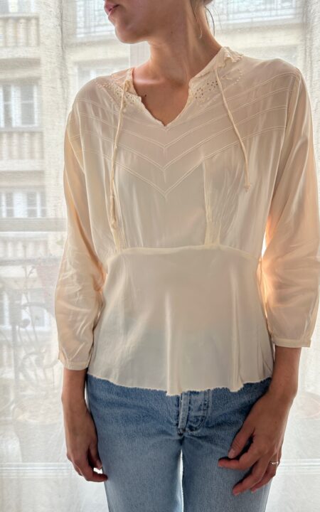 Silk Peasant Blouse