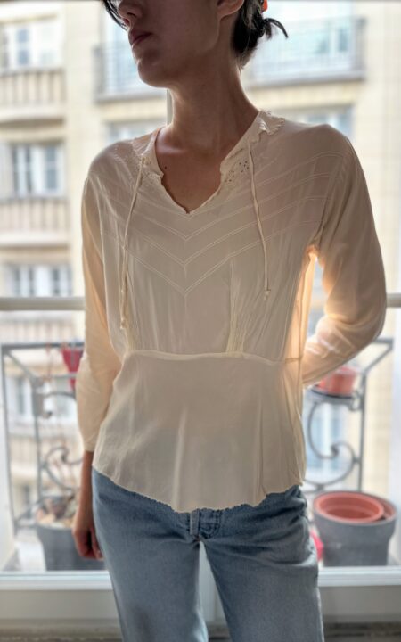 Silk Peasant Blouse