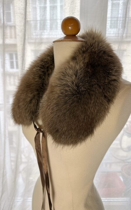 Vintage Brown Fur Collar