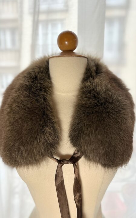 Vintage Brown Fur Collar