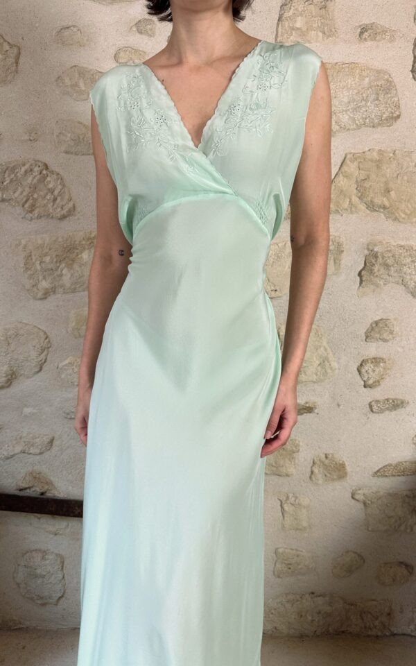 Pure Silk Mint Nightgown