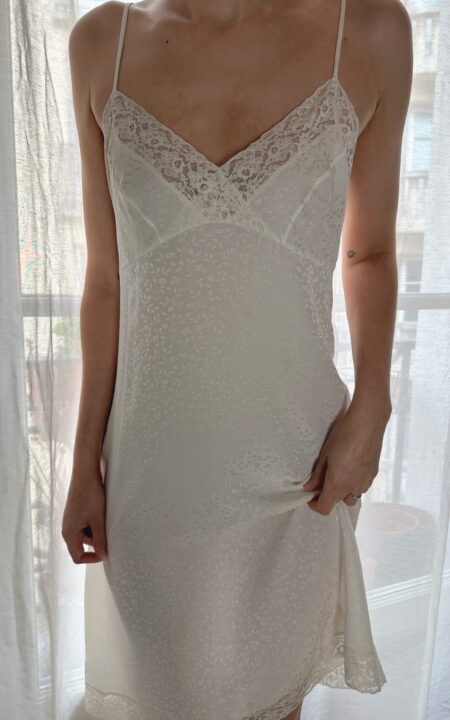 French Silk Floral Slip Dress