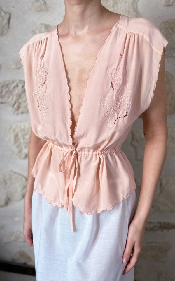 Vintage Pure Silk Bed Jacket