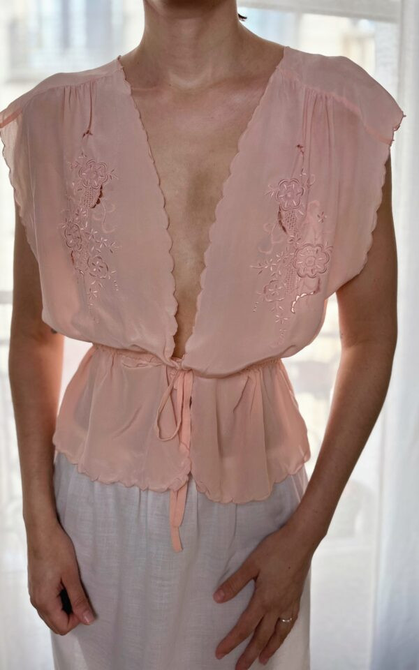 Vintage Pure Silk Bed Jacket