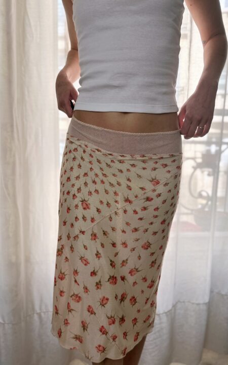Blumarine Roses Floral Skirt S/S 2000