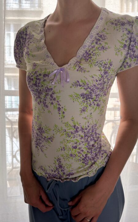 Vintage Blumarine Lilac Floral Top