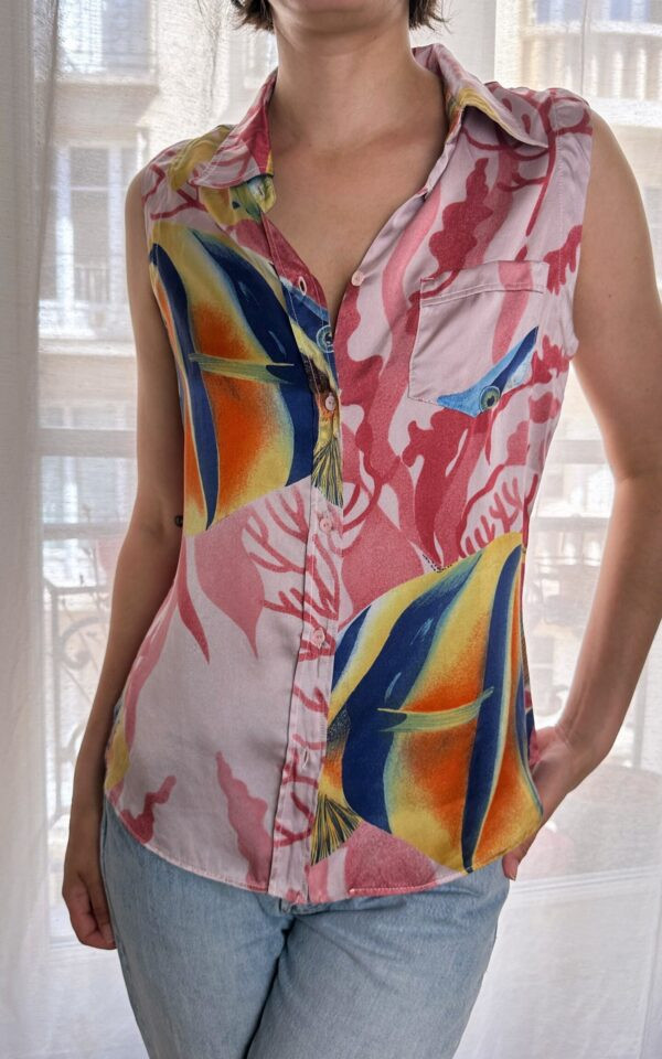 Vintage D&G 2000 S/S Nautical Silk Top