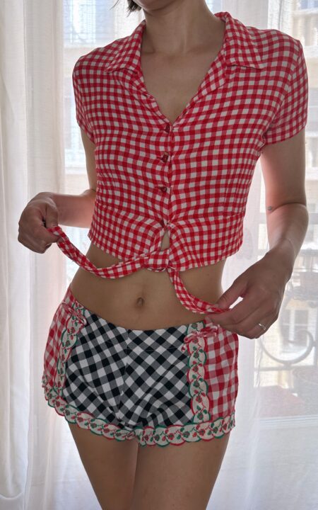 Vintage Moschino Gingham Top