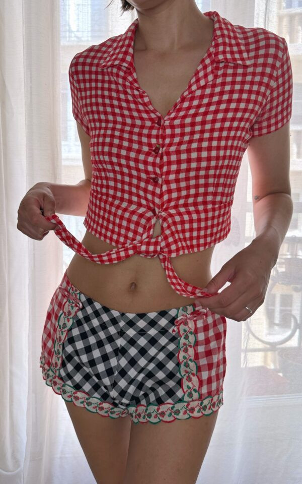 Vintage Moschino Gingham Top