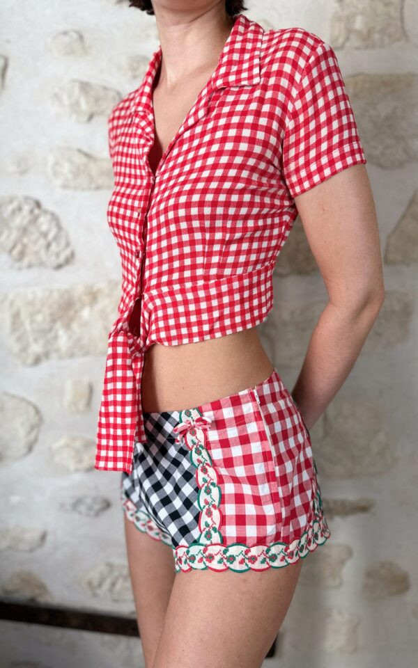 Vintage Moschino Gingham Top