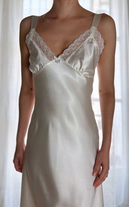 Vintage Spanish Silky Maxi Slip Gown