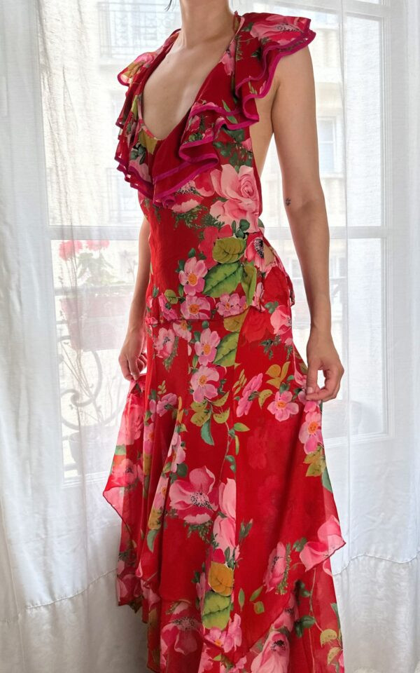 Vintage Blumarine S/S 2002 Runway Silk Floral Set