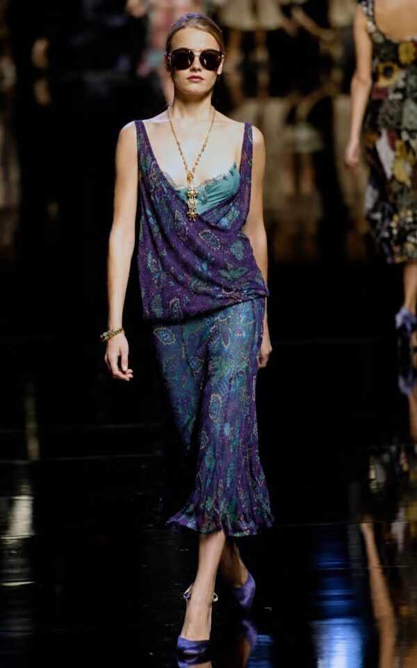 Vintage Blumarine S/S 2006 Runway Dress Silk Set