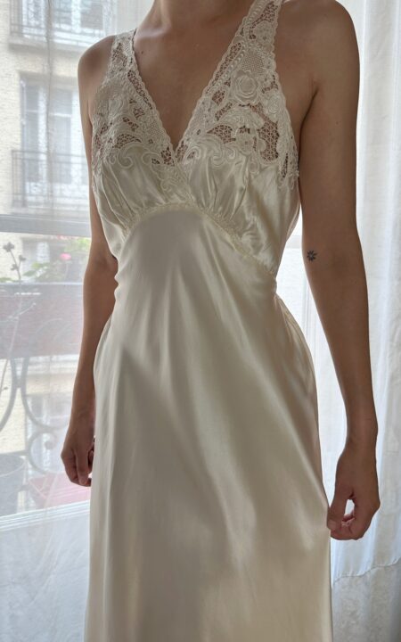 Vintage Bridal Pure Silk Champagne Gown