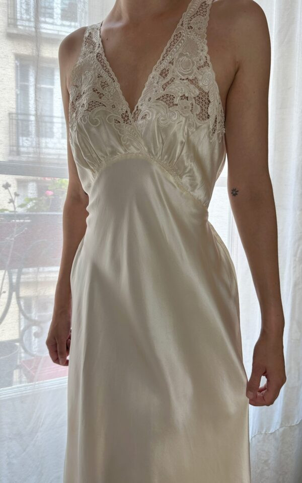 Vintage Bridal Pure Silk Champagne Gown