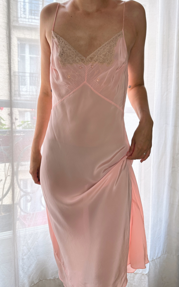 Vintage Pink Romantic Slip Dress