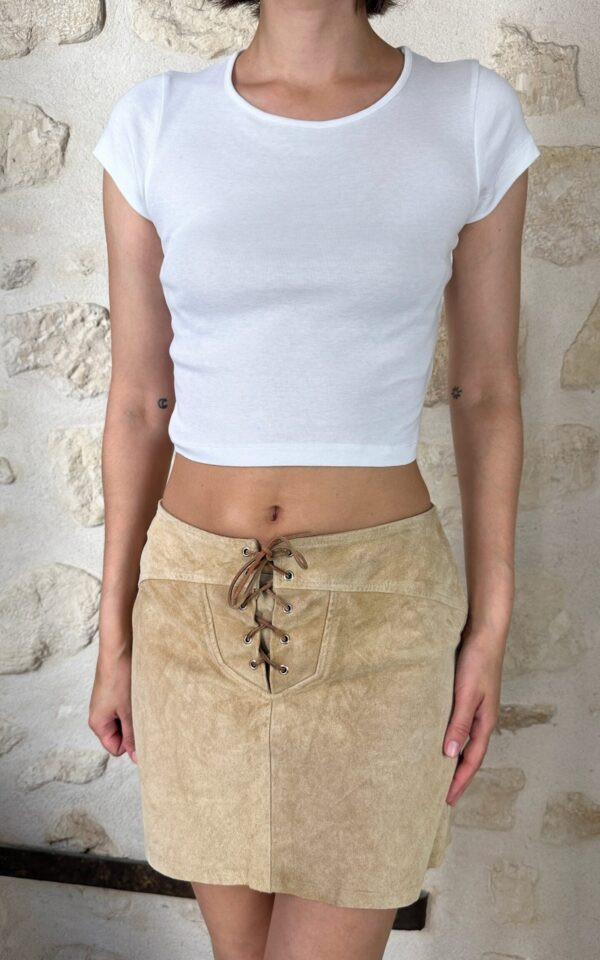 Vintage Suede Mini Skirt