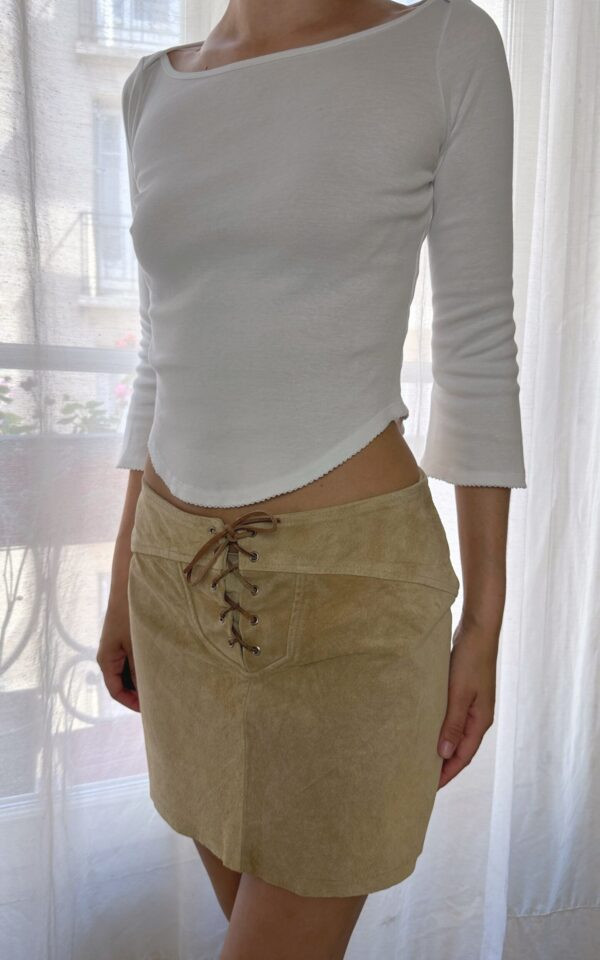 Vintage Suede Mini Skirt