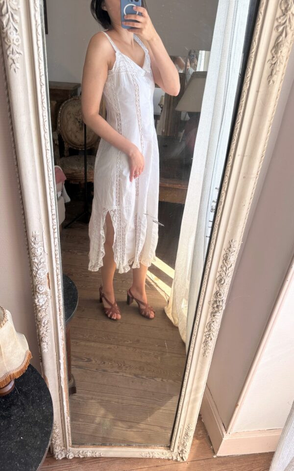 Ethereal French Slip Lace Dress