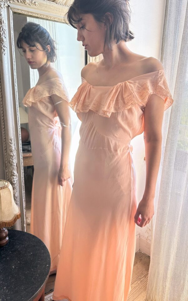 Pure Silk Blush Boudoir Gown