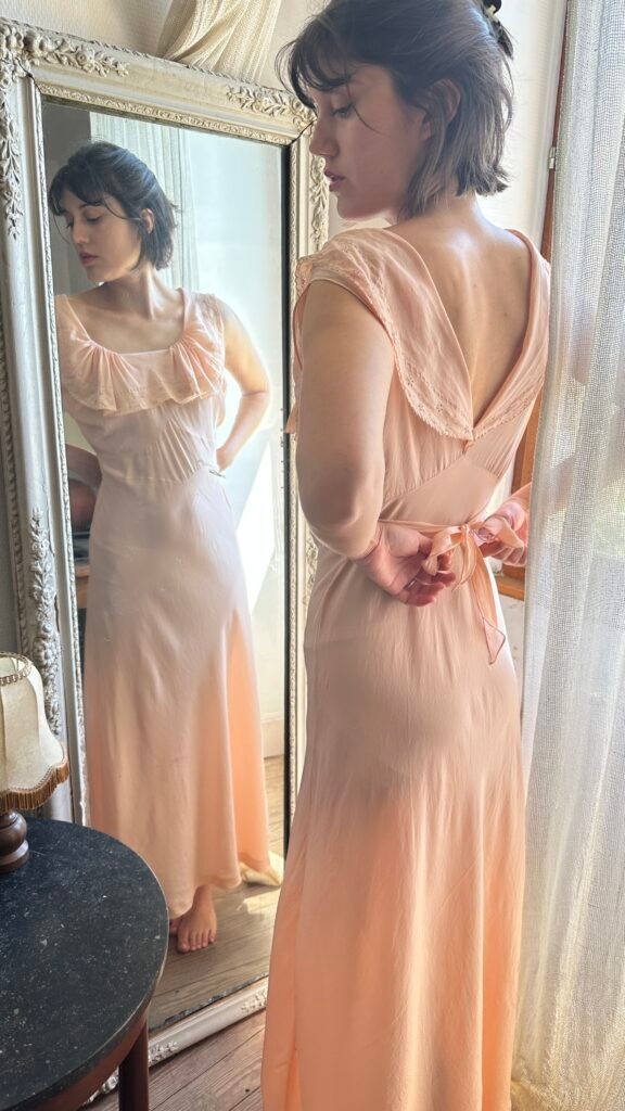 Pure Silk Blush Boudoir Gown