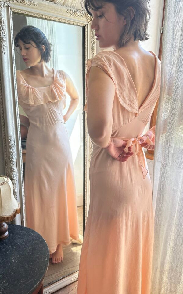 Pure Silk Blush Boudoir Gown