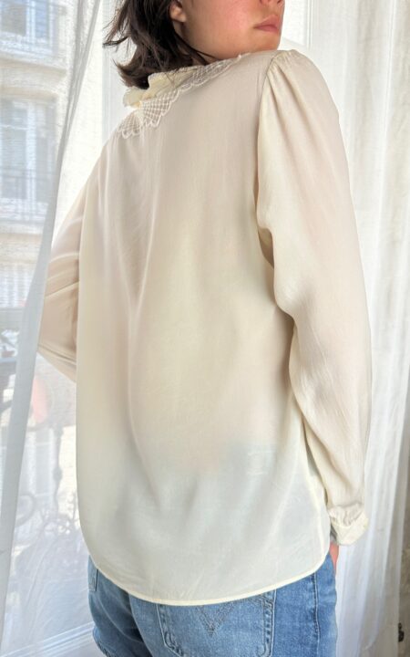 Silk Vintage Chemise with Bow