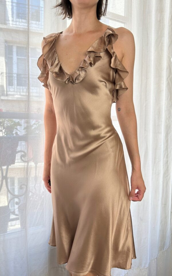 Vintage Blugirl Blumarine Silk Ruffle Dress