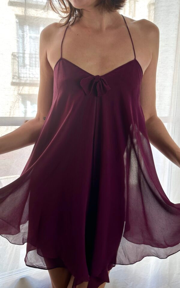 La Perla Silk Plum Babydoll Dress