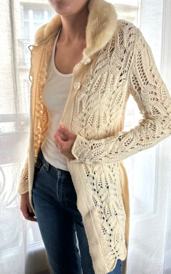 Vintage Blumarine Cashmere Crochet Duster