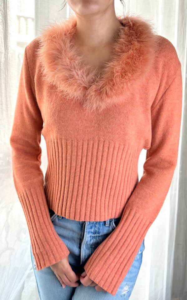 Vintage Dolce & Gabbana 90s Feather Plumed Sweater